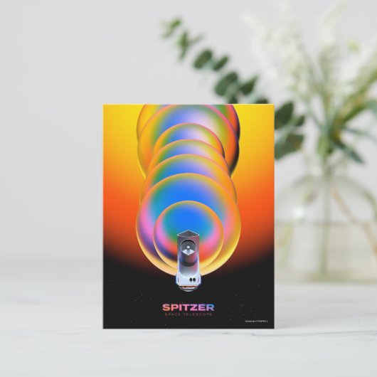 Carte Postale Affiche du télescope spatial Spitzer. (Debout devant)