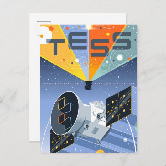 Carte Postale Affiche du télescope spatial Tess. (Devant / Derrière)