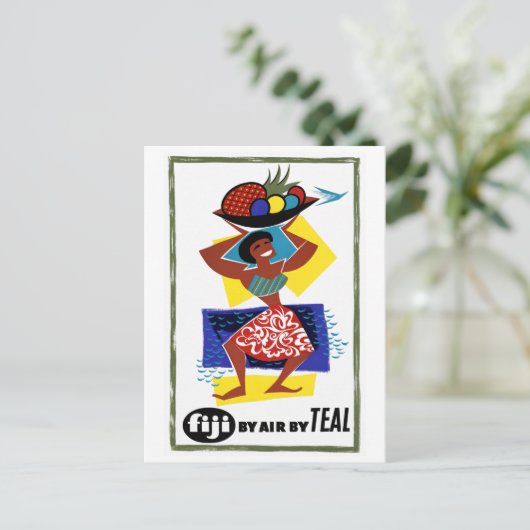 Carte Postale Affiche fidjienne restaurée (Debout devant)