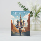 Carte Postale Affiche - Moscow - Russia -Saint Basil's Cathedral (Debout devant)