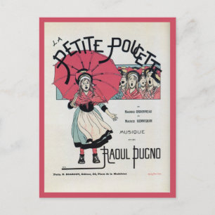Carte Postale Affiche musicale vintage pour enfants