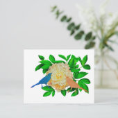 Carte Postale Affiche Oiseaux et fleurs (Debout devant)
