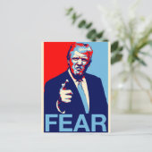 Carte Postale Affiche parodique de Donald Trump "Fear" 2017 (Debout devant)