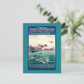 Carte Postale Affiche promotionnelle décommandée d'avion de (Debout devant)