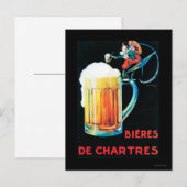 Carte Postale Affiche promotionnelle des bières de Chartres (Devant / Derrière)