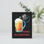 Carte Postale Affiche promotionnelle des bières de Chartres (Debout devant)