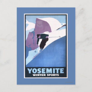 Carte Postale Affiche promotionnelle du ski d'hiver