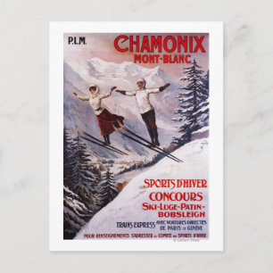Carte Postale Affiche promotionnelle ski