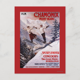 Carte Postale Affiche promotionnelle ski