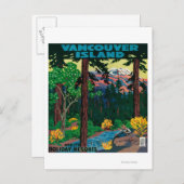 Carte Postale Affiche publicitaire de l'île de Vancouver (Devant / Derrière)