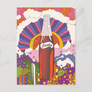 Carte Postale Affiche publicitaire de soda de style vintage
