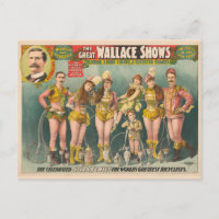 Affiche publicitaire du cirque The Great Wallace S