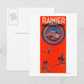 Carte Postale Affiche publicitaire du Mont Rainier (Devant / Derrière)