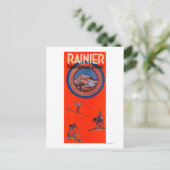Carte Postale Affiche publicitaire du Mont Rainier (Debout devant)