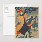 Carte Postale Affiche publicitaire du Palais de Glace (Devant / Derrière)