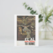 Carte Postale Affiche publicitaire, ElAl à Rome (Debout devant)