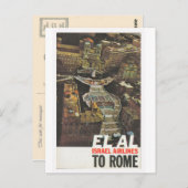 Carte Postale Affiche publicitaire, ElAl à Rome (Devant / Derrière)
