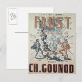 Carte Postale Affiche publicitaire 'Faust' (Devant / Derrière)