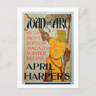 Carte Postale Affiche publicitaire 'Jeanne d'Arc' en avril Harpe