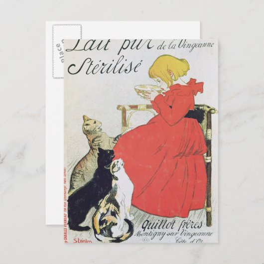 Carte Postale Affiche publicitaire Lait pur stérilisé (Devant / Derrière)