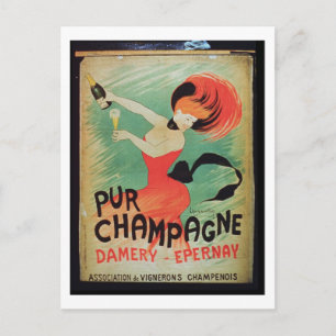 Carte Postale Affiche publicitaire 'Pur Champagne', de Damery, E