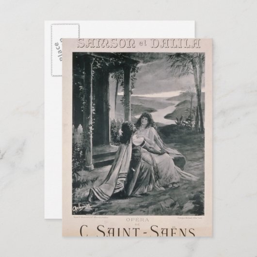 Carte Postale Affiche publicitaire 'Samson and Dalila' (Devant / Derrière)