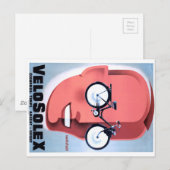 Carte Postale Affiche publicitaire sur les vélos à énergie solai (Devant / Derrière)