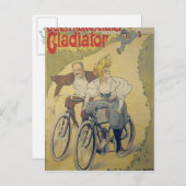 Carte Postale Affiche publicitaire Vélos Gladiator (Devant / Derrière)