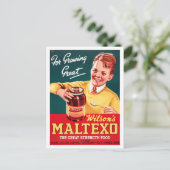 Carte Postale Affiche publicitaire vintage de Nouvelle-Zélande (Debout devant)