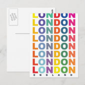 Carte Postale Affiche rétro Londres Angleterre (Devant / Derrière)