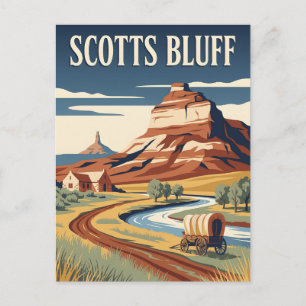 Carte Postale Affiche Rétro Vintage Scotts Bluff Nebraska