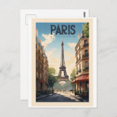 Carte Postale Affiche rétro - voyage - vintage - Paris (Devant / Derrière)