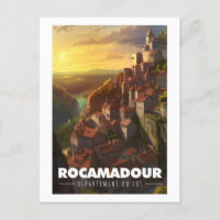 Affiche Rocamadour - France - Département du Lot -