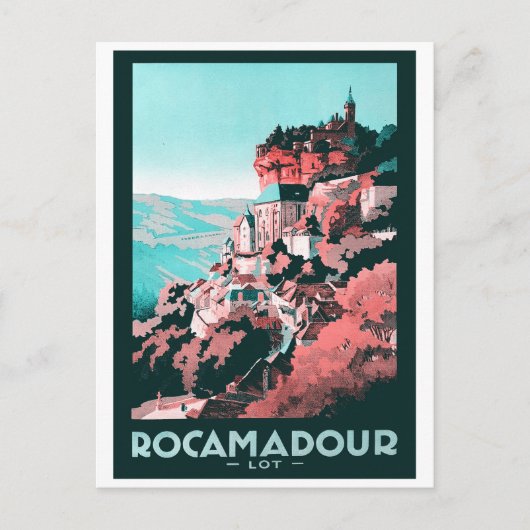 Carte Postale Affiche Rocamadour - Vintage (Devant)