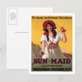 Carte Postale Affiche Sun-Maid California Raisin (Devant / Derrière)