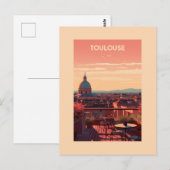 Carte Postale Affiche Toulouse - France - illustration (Devant / Derrière)