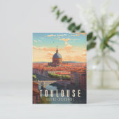 Carte Postale Affiche Toulouse - France - illustration (Debout devant)