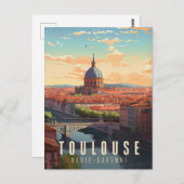 Carte Postale Affiche Toulouse - France - illustration (Devant / Derrière)