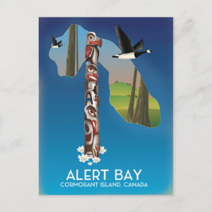 Carte Postale Affiche touristique de Alert Bay, Canada
