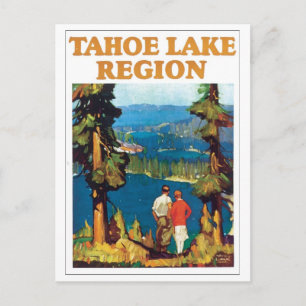Carte Postale Affiche touristique de la région du lac Tahoe