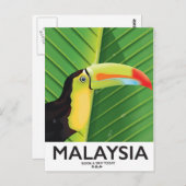 Carte Postale Affiche touristique malaisienne Toucan (Devant / Derrière)