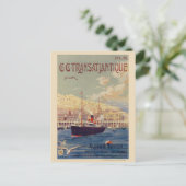 Carte Postale Affiche transatlantique vintage 1901 (Debout devant)