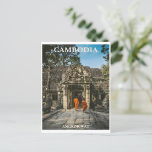 Carte Postale Affiche vintage au Cambodge