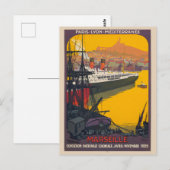 Carte Postale Affiche Vintage de Marseille France 1922 (Devant / Derrière)