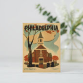 Carte Postale Affiche vintage de Philadelphie (Debout devant)