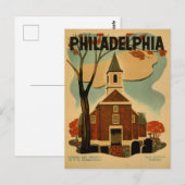Carte Postale Affiche vintage de Philadelphie (Devant / Derrière)