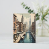 Carte Postale Affiche vintage de Sydney (Debout devant)