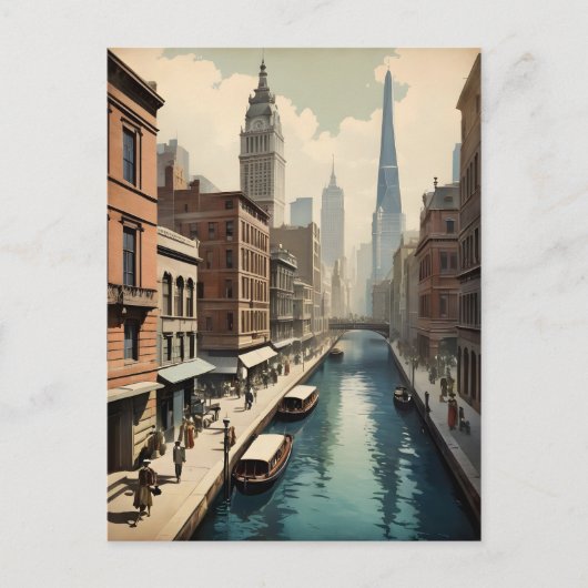 Carte Postale Affiche vintage de Sydney (Devant)