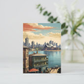 Carte Postale Affiche vintage de Sydney (Debout devant)