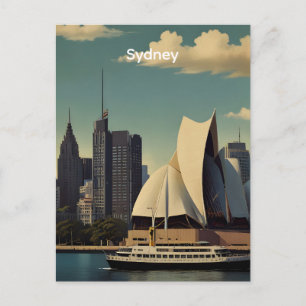 Carte Postale Affiche vintage de Sydney